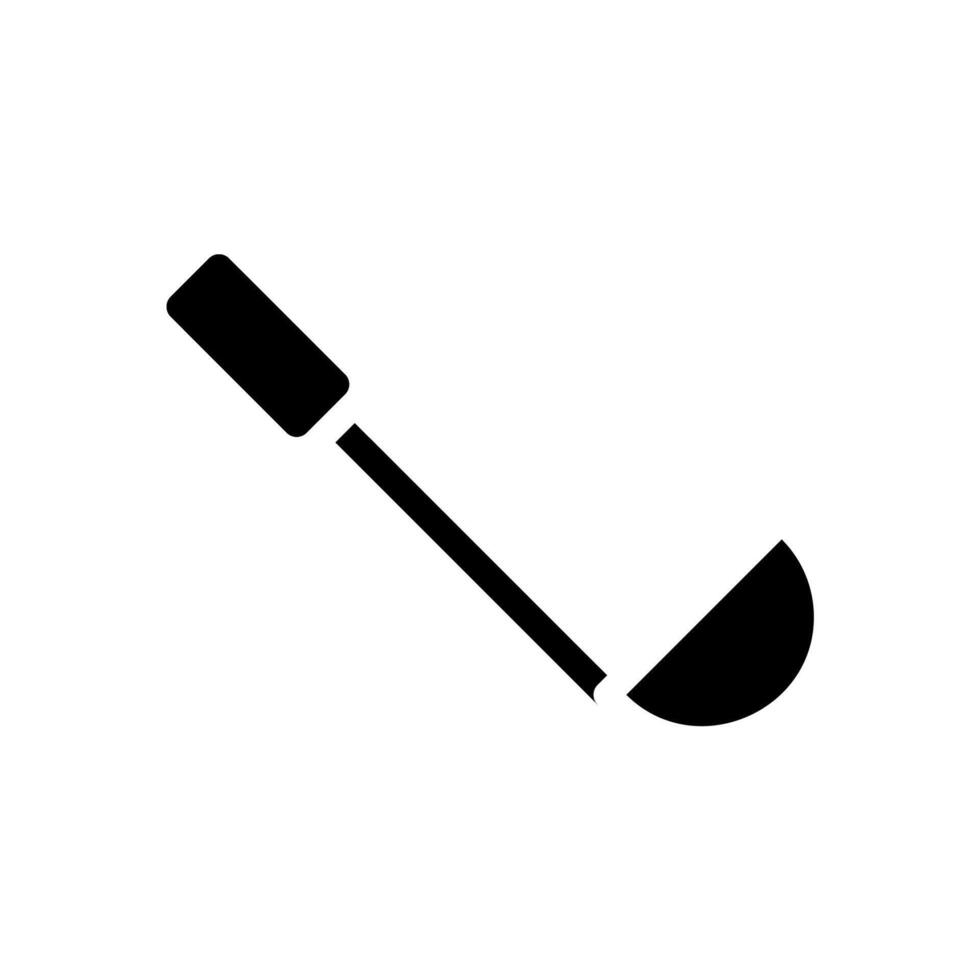 Soup ladle silhouette. Concept of cooking, kitchenware, and kitchen utensils. vector