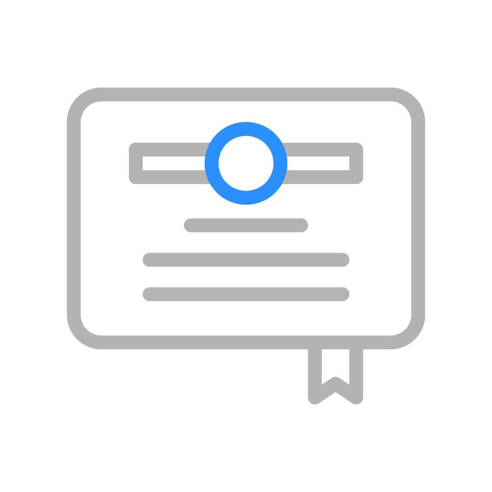 Certificate icon. Concept of education, degree, award, and achievement. vector