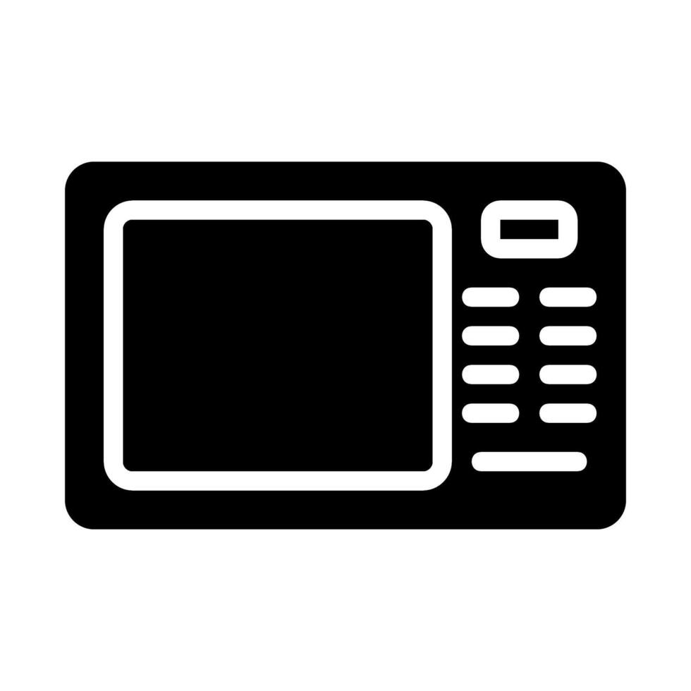 Microwave oven icon. Concept of cooking, heating, and convenience. vector