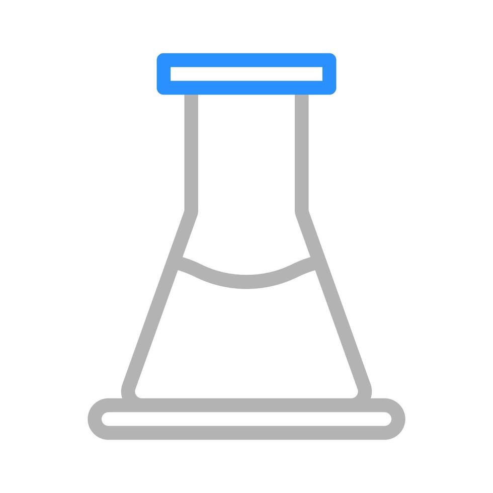 Erlenmeyer flask icon. Concept of chemistry, science, and experiment. vector