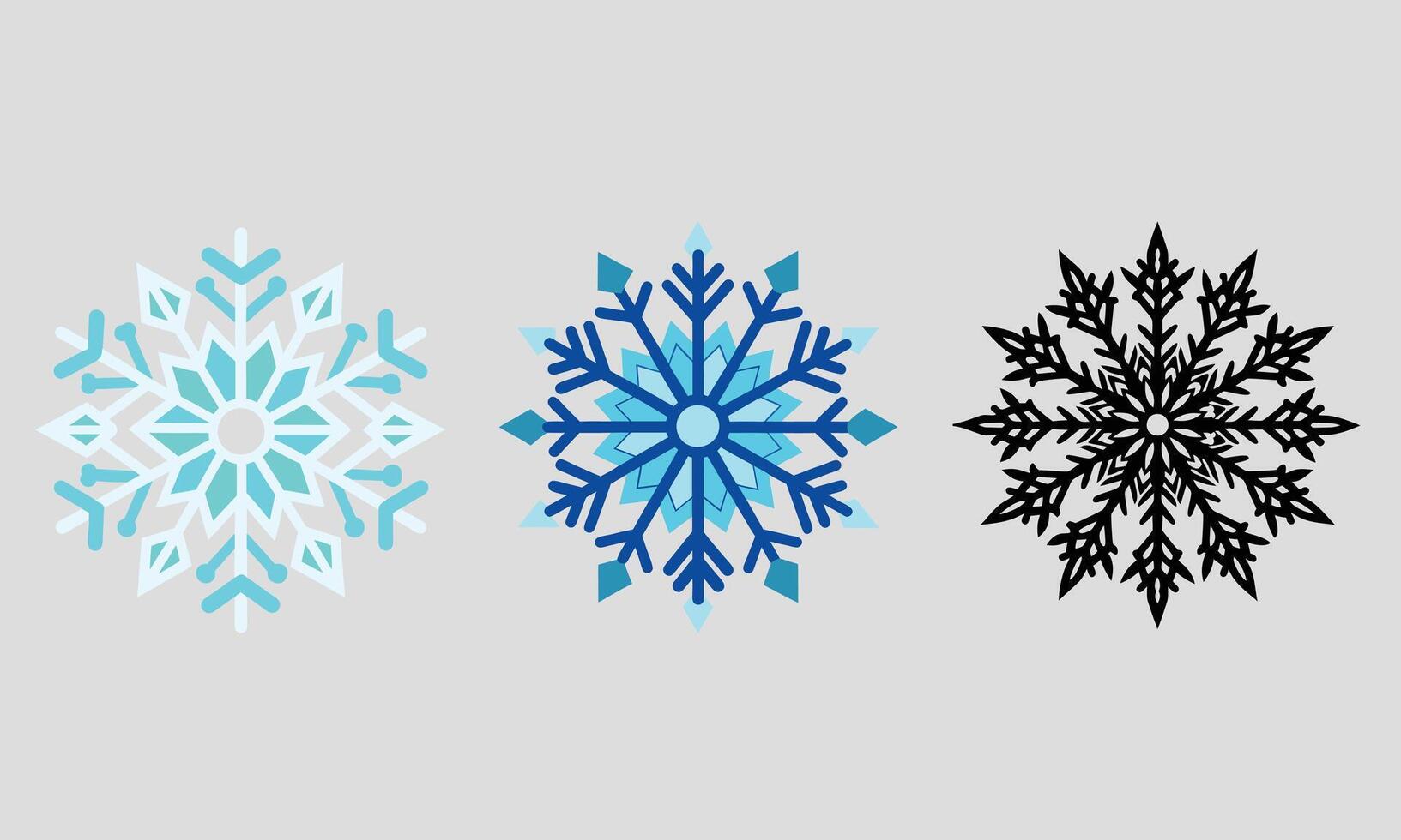 Elegant Snowflake Designs vector