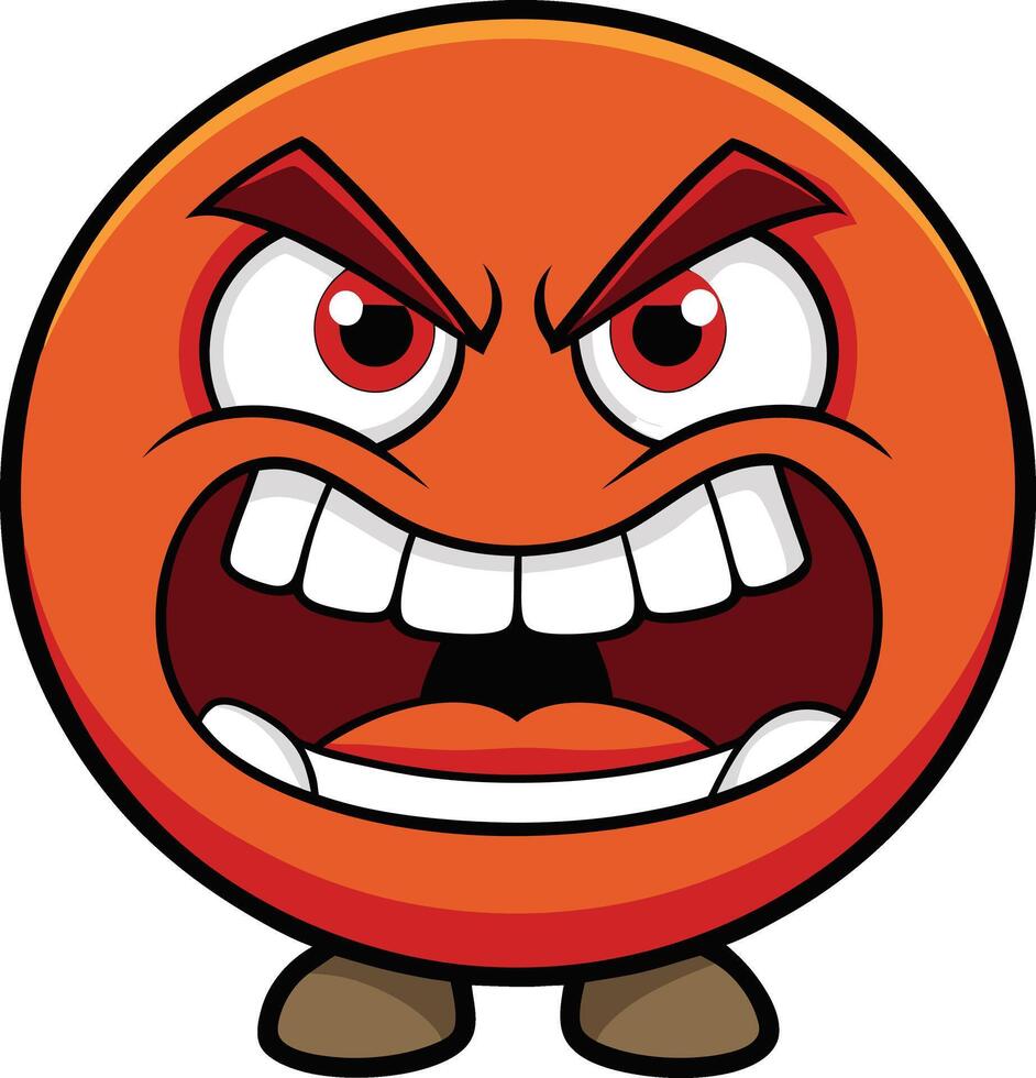 Angry Emoji Face A Bold and Expressive vector