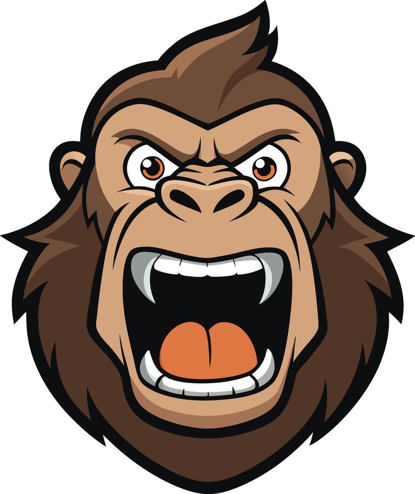 Fierce Gorilla A Powerful and Intense vector