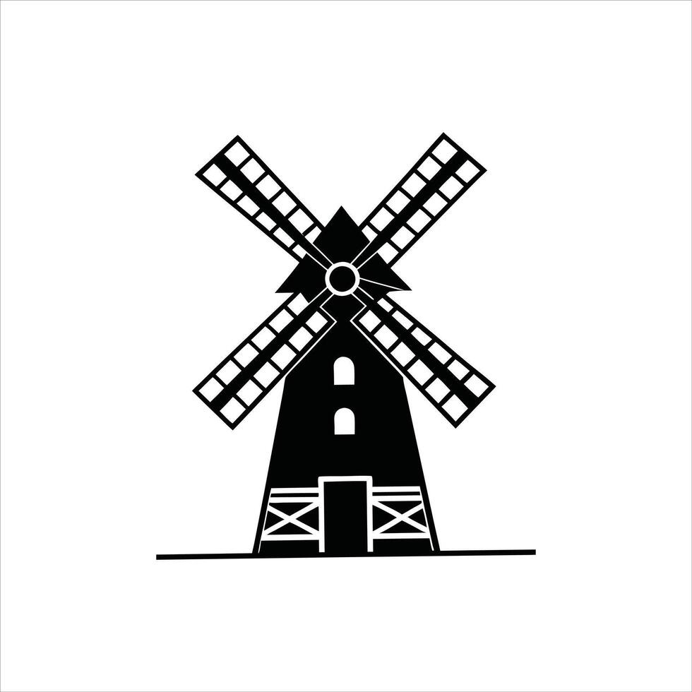 Maritime Windmill Clipart Illustration vector