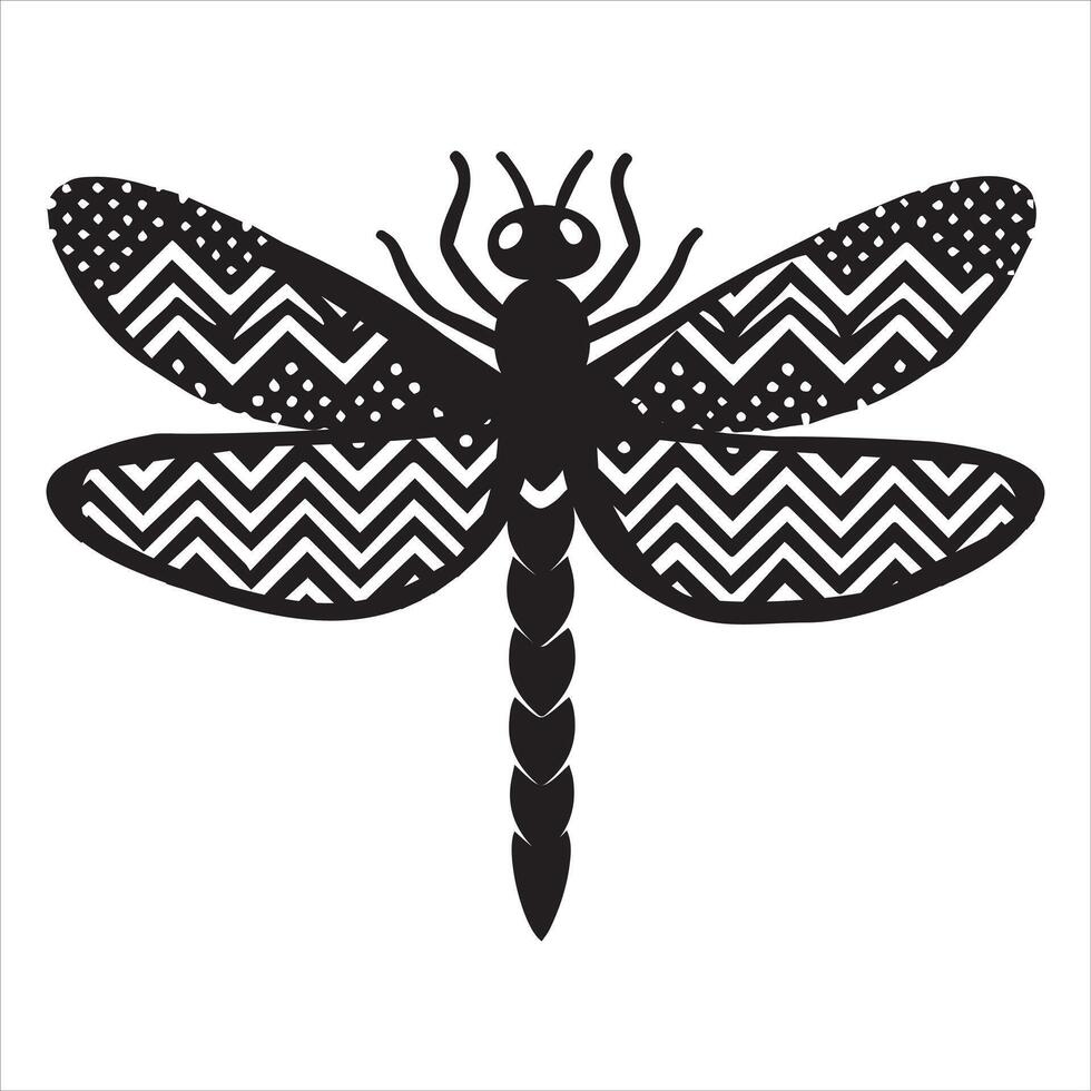 Majestic Dragonfly Insect Design Illustration vector