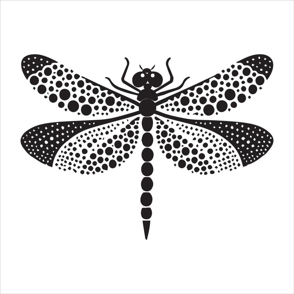 Charming Dragonfly Insect Illustration vector