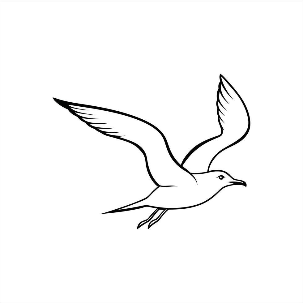 Maritime Gull Clipart Illustration vector