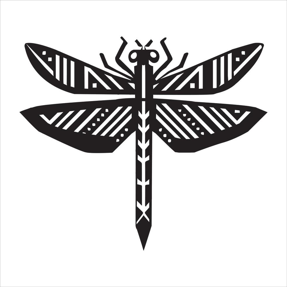 Nature-Inspired Dragonfly Insect Illustration vector