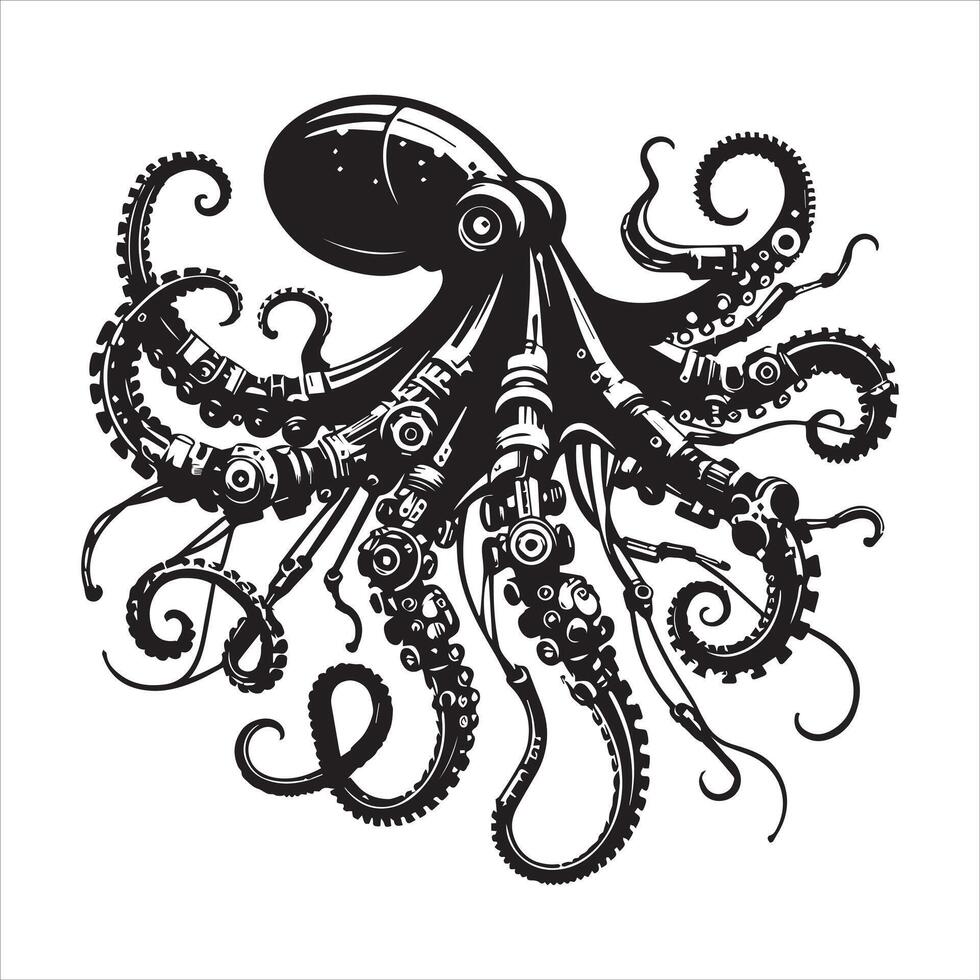 Detailed Octopus Clipart for Ocean-Themed Designs vector
