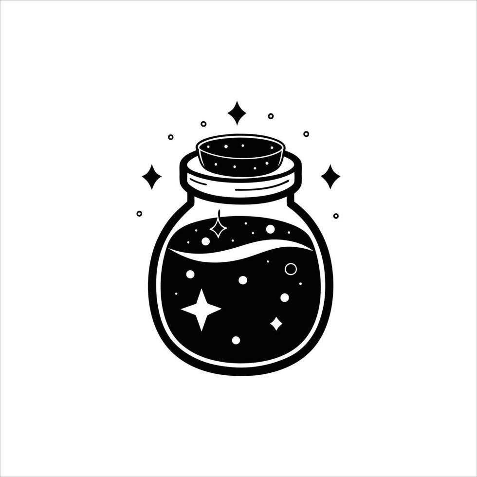 Mystical Elixir Bottle Clipart Illustration vector