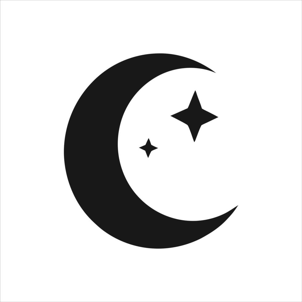 Moonlit Magic Crescent Moon Clipart Illustration vector