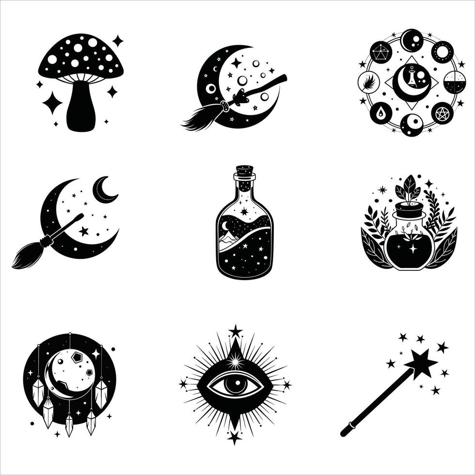 Mystic Realms A Clipart Design Collection vector