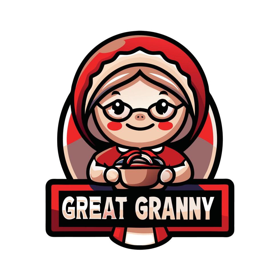 great granny logo vector