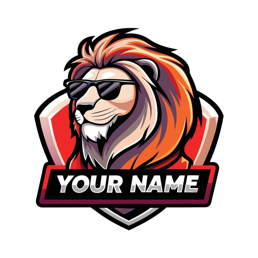 lion mascot logo design vector