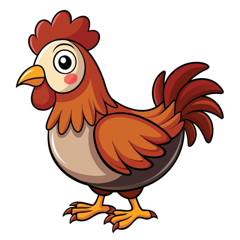 cartoon chicken illustration vector