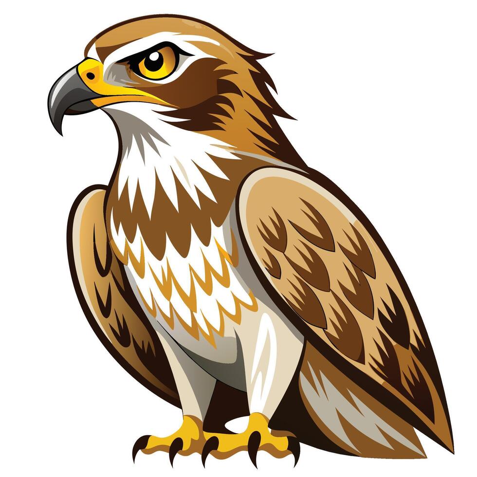 an eagle is standing on its hind legs vector