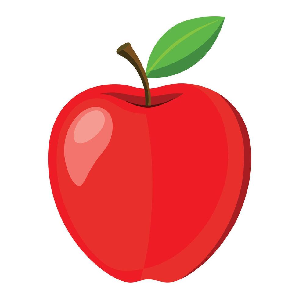 an apple is shown on a white background vector