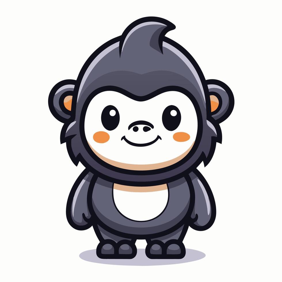 a cartoon monkey in a gorilla suit vector