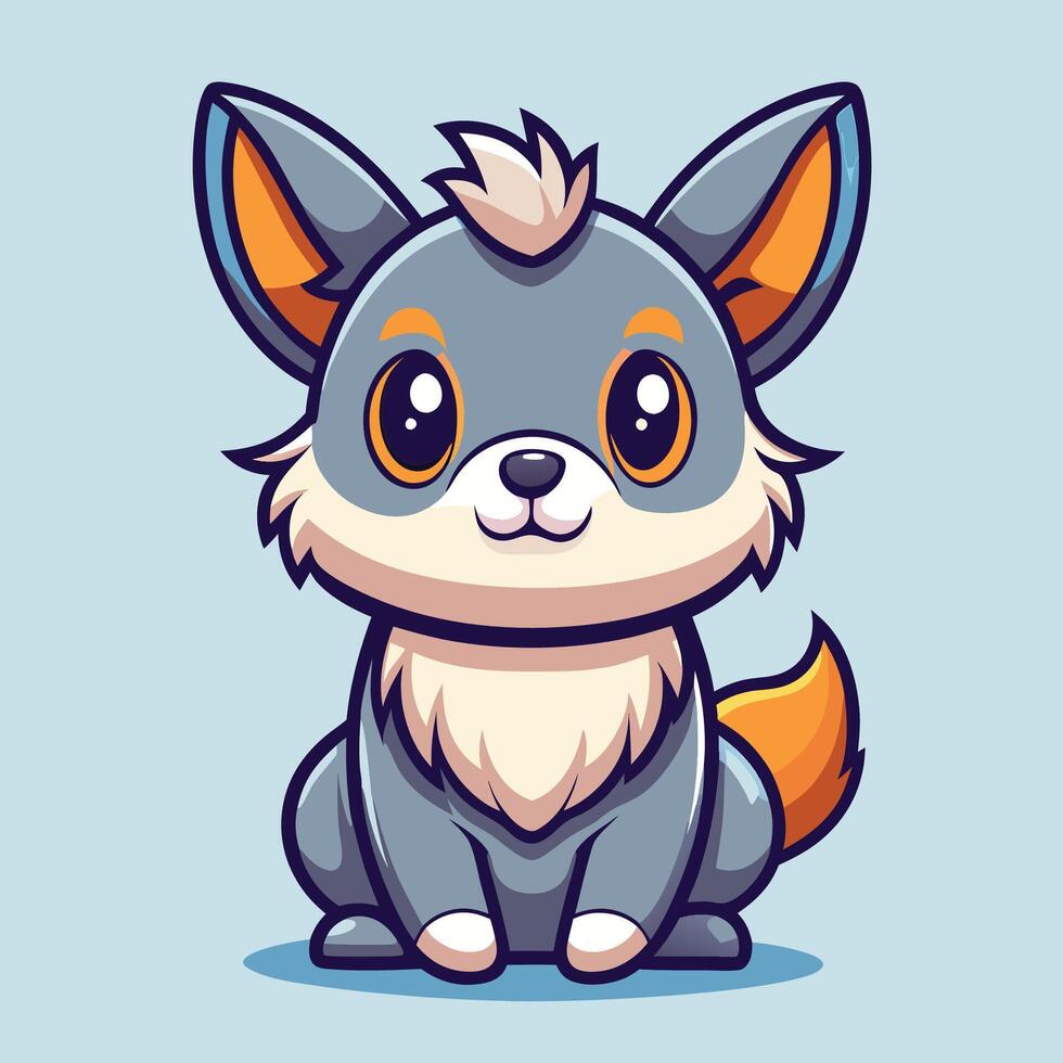 cartoon fox character illustration vector