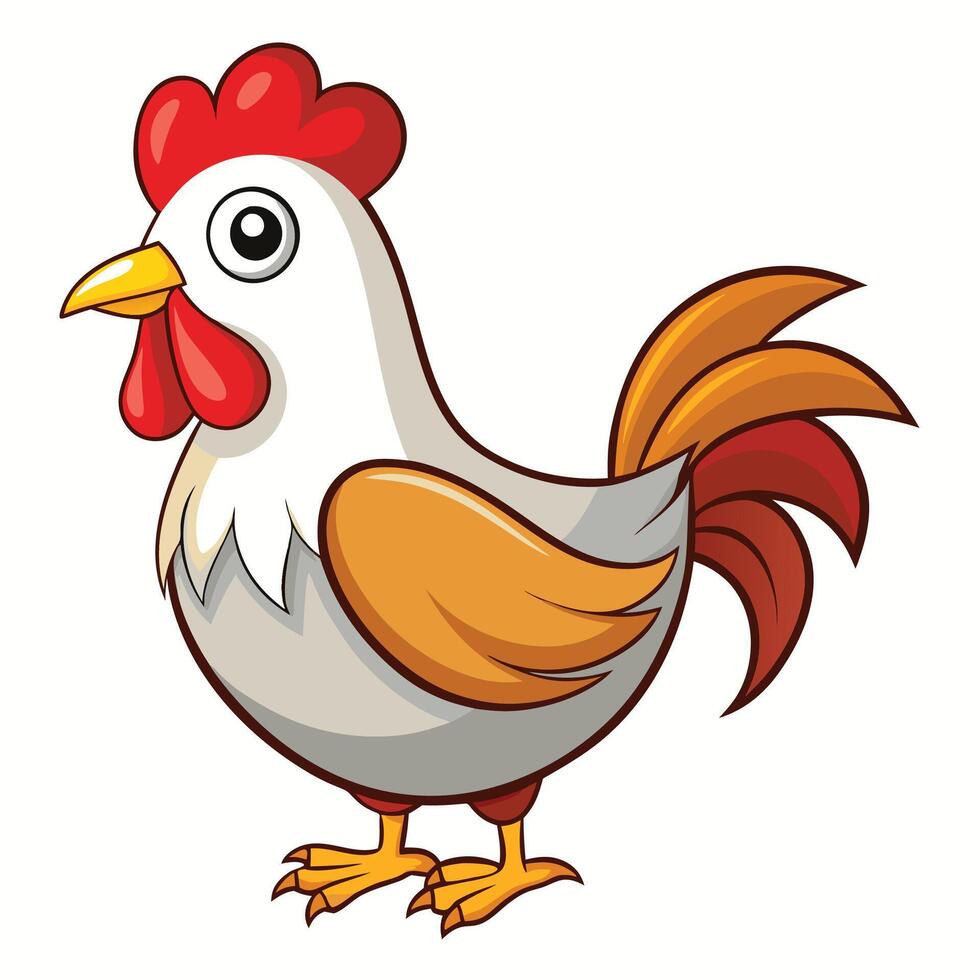 cartoon chicken illustration vector