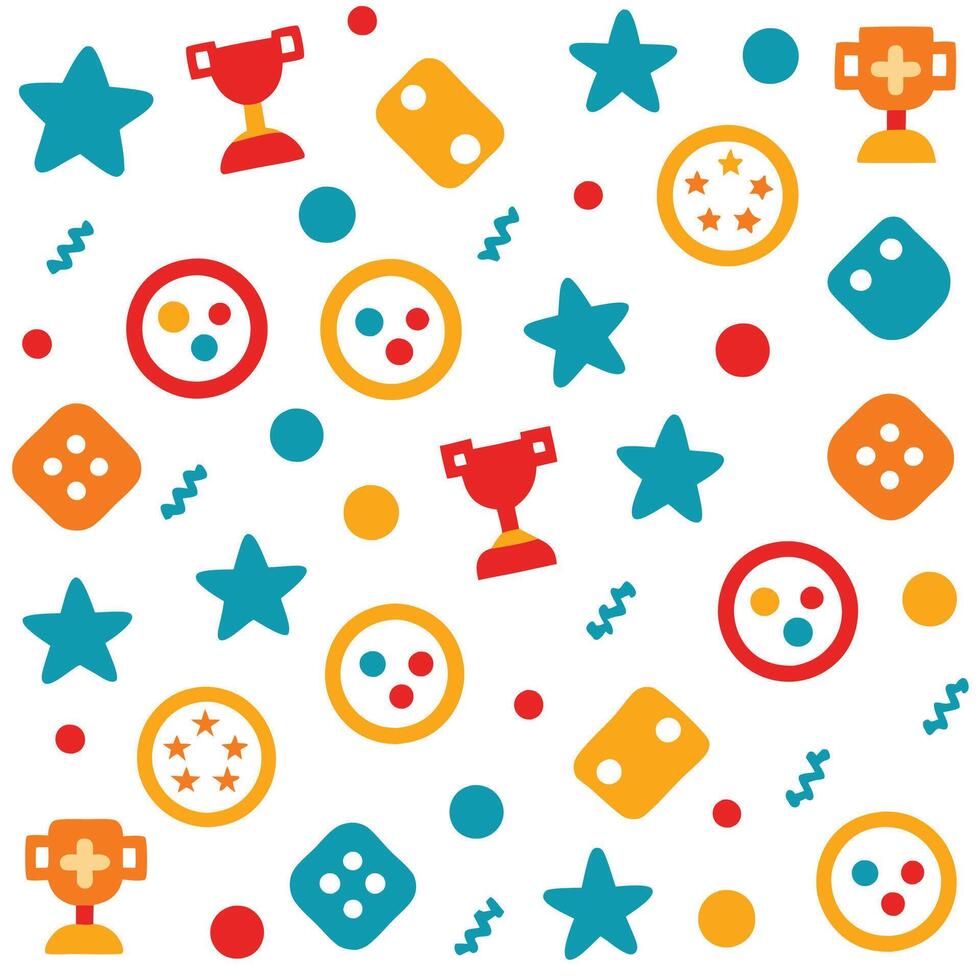 game and dice pattern vector