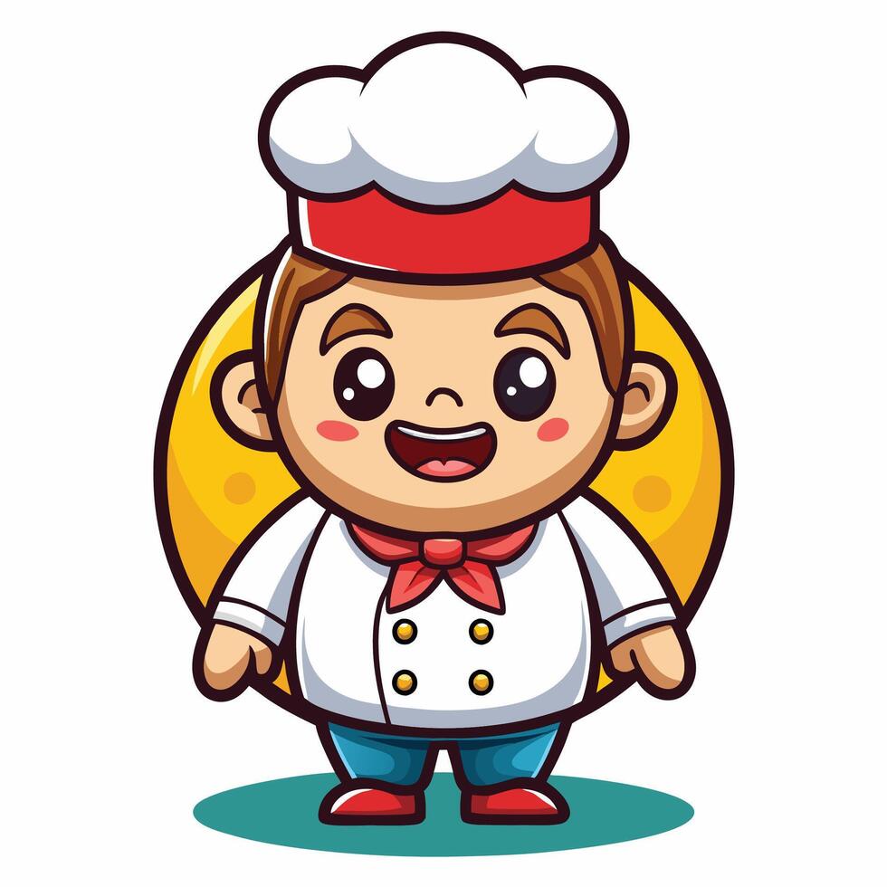 cartoon chef character illustration vector