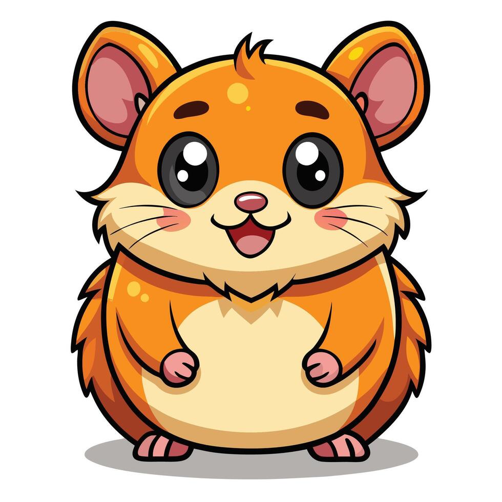 cartoon hamster illustration vector