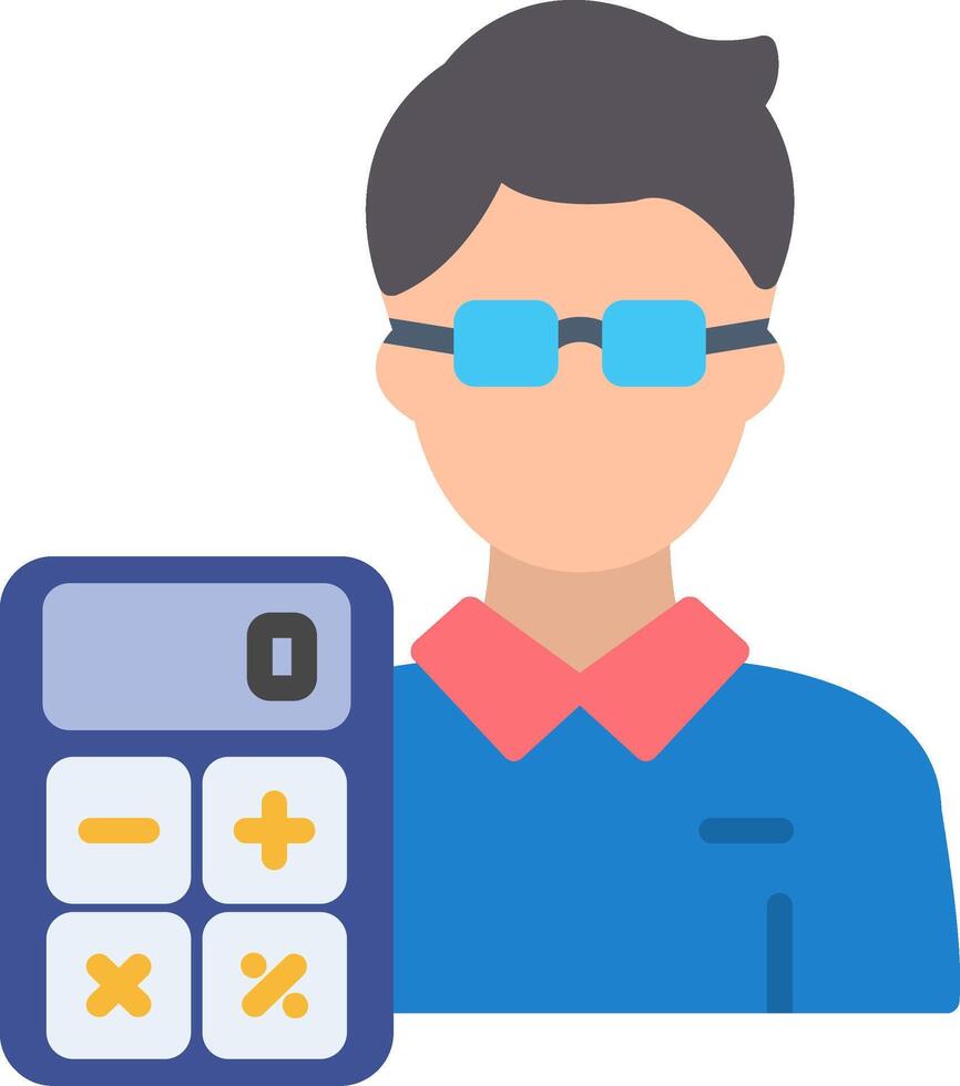 Accountant Flat Icon vector