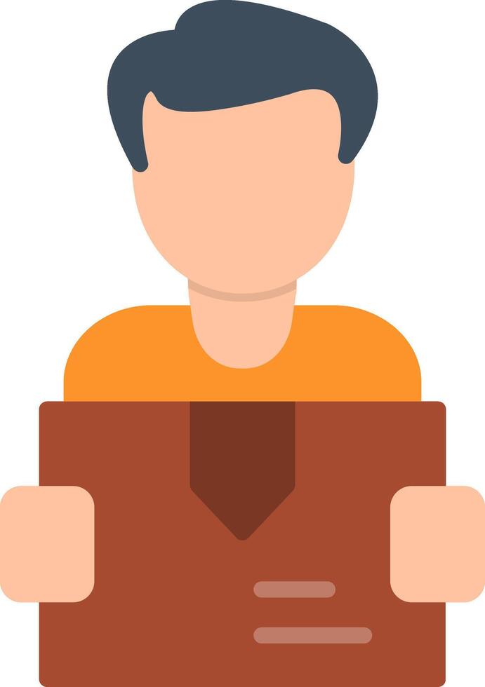 Delivery Man Flat Icon vector