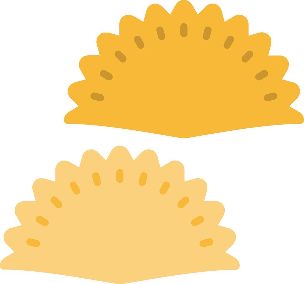 Gyoza Flat Icon vector
