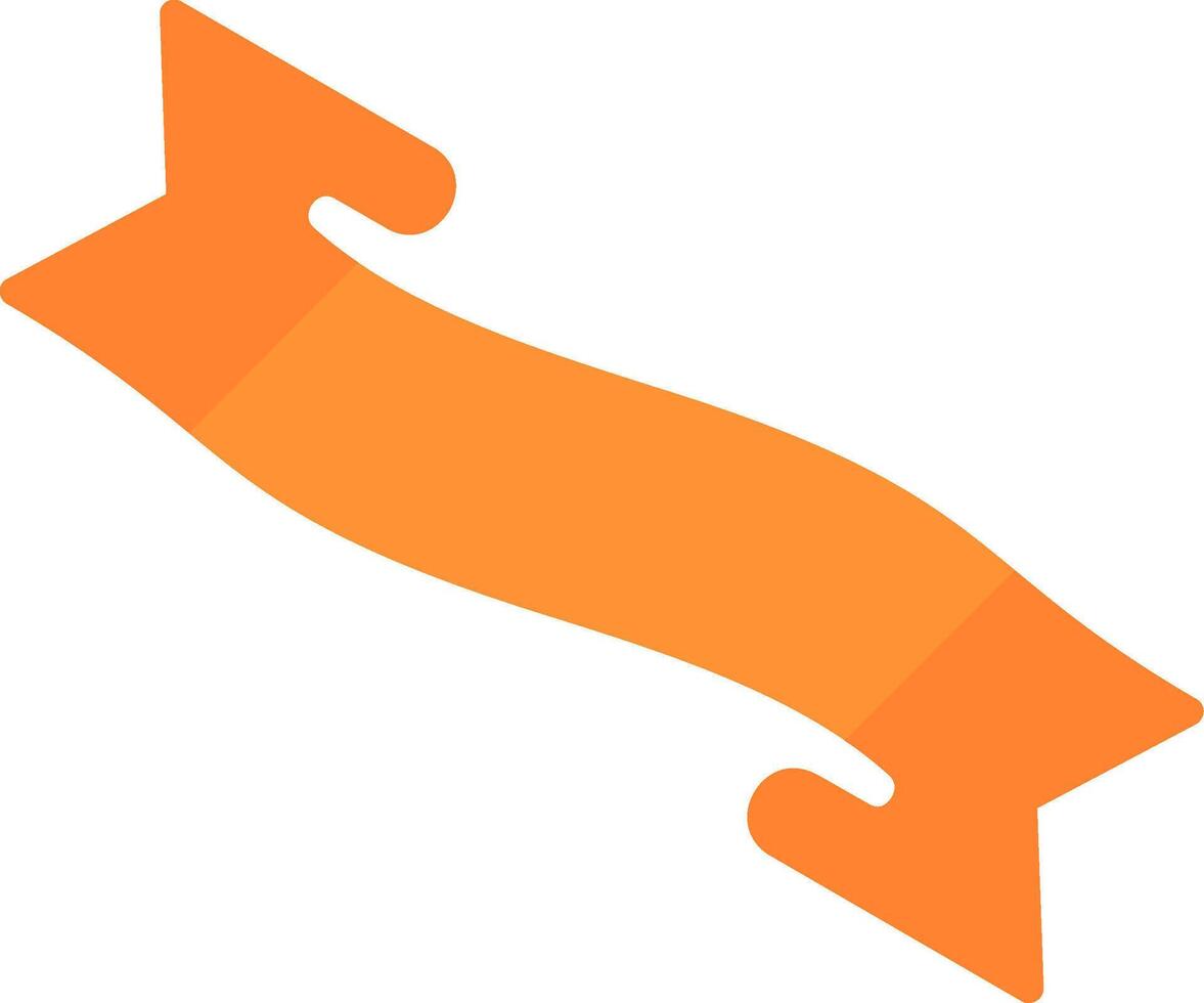 Folded Ribbon Flat Icon vector