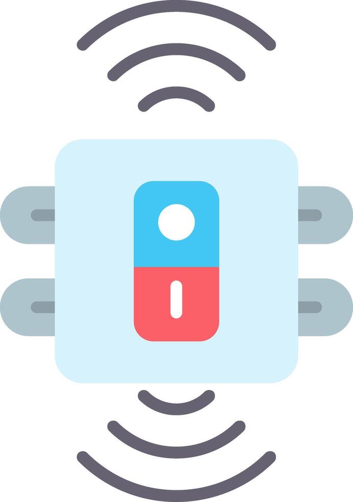Magnetic Sensor Flat Icon vector