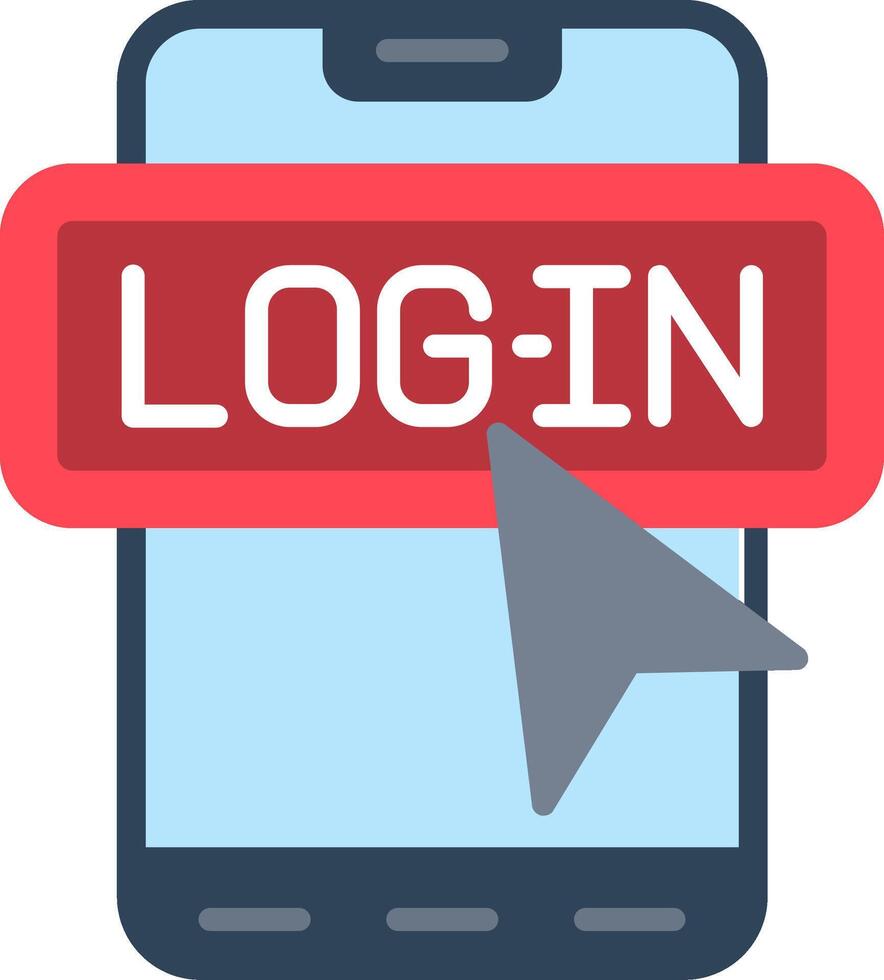 Log In Flat Icon vector