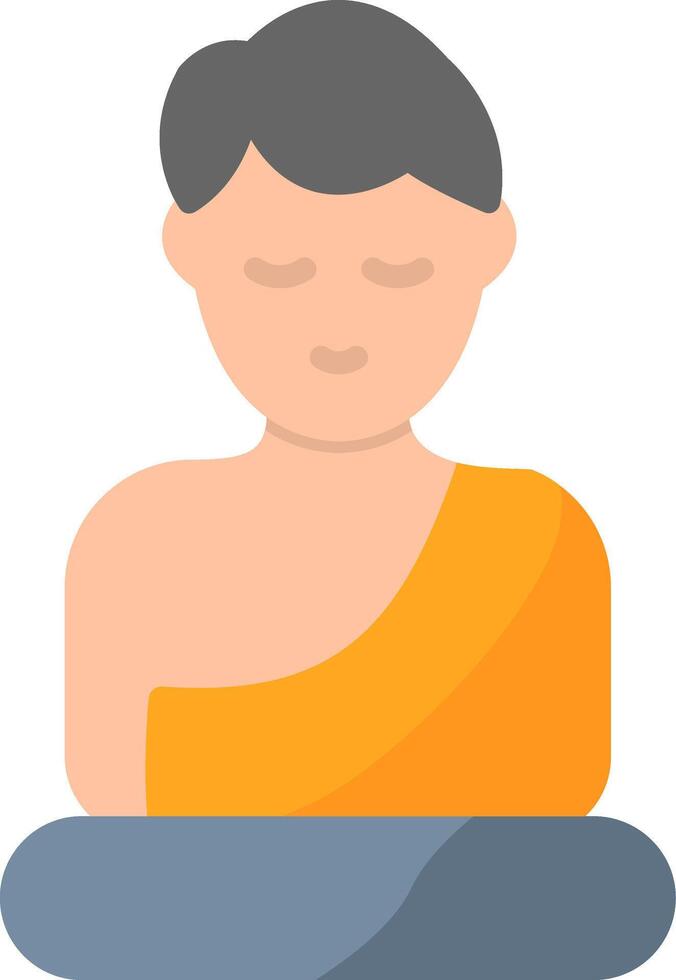 Monk Flat Icon vector