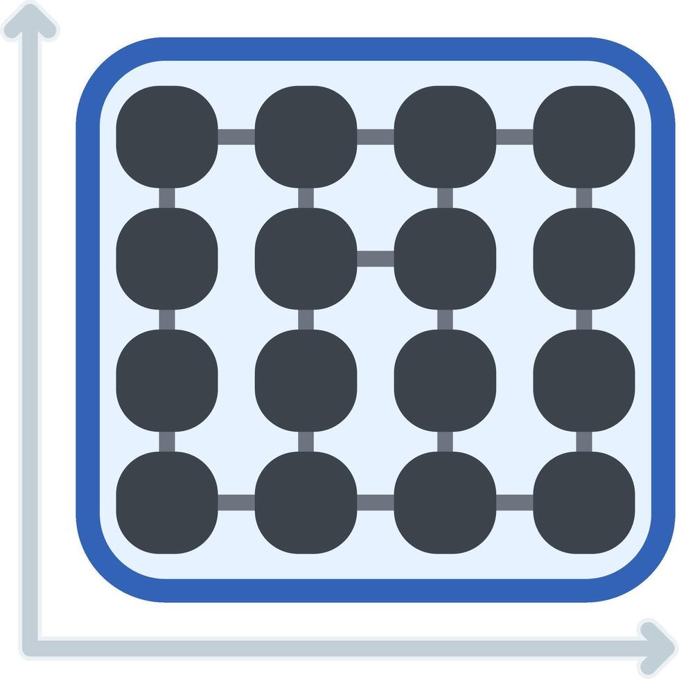 Matrix Flat Icon vector