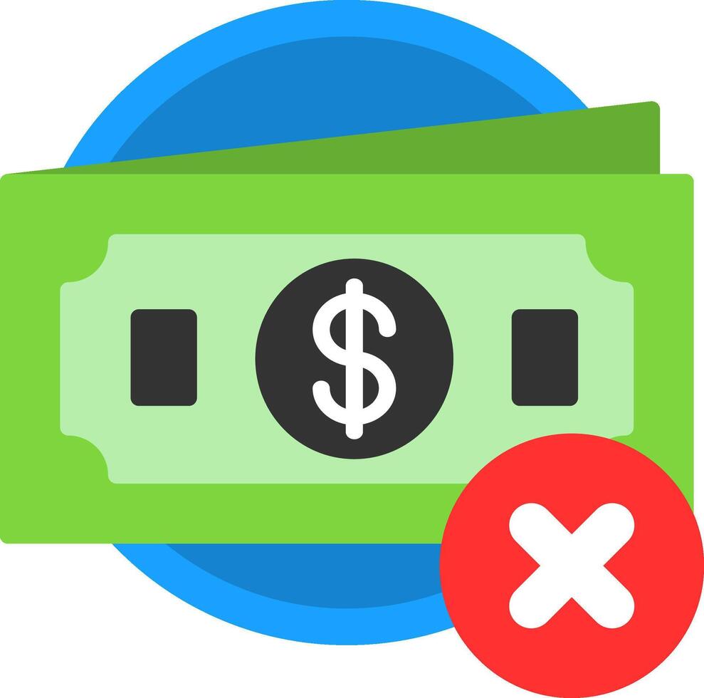 No Money Flat Icon vector