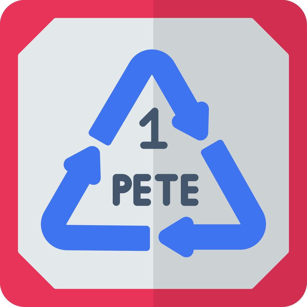 Polyethylene Terepthalate Flat Icon vector