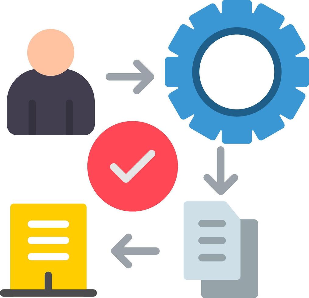Onboarding Flat Icon vector