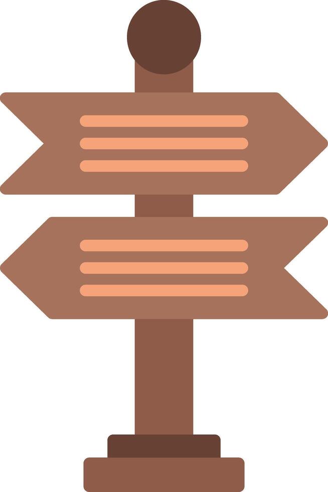 Road Sign Flat Icon vector
