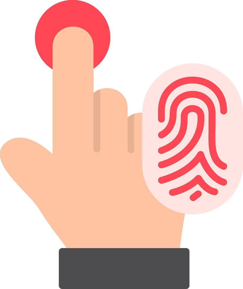 Touch Id Flat Icon vector