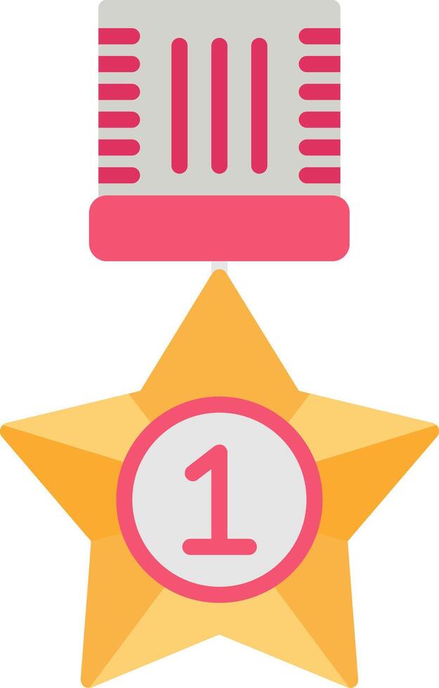 1st Prize Flat Icon vector