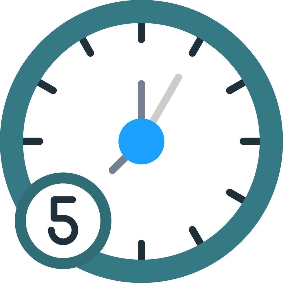 5 Minutes Flat Icon vector