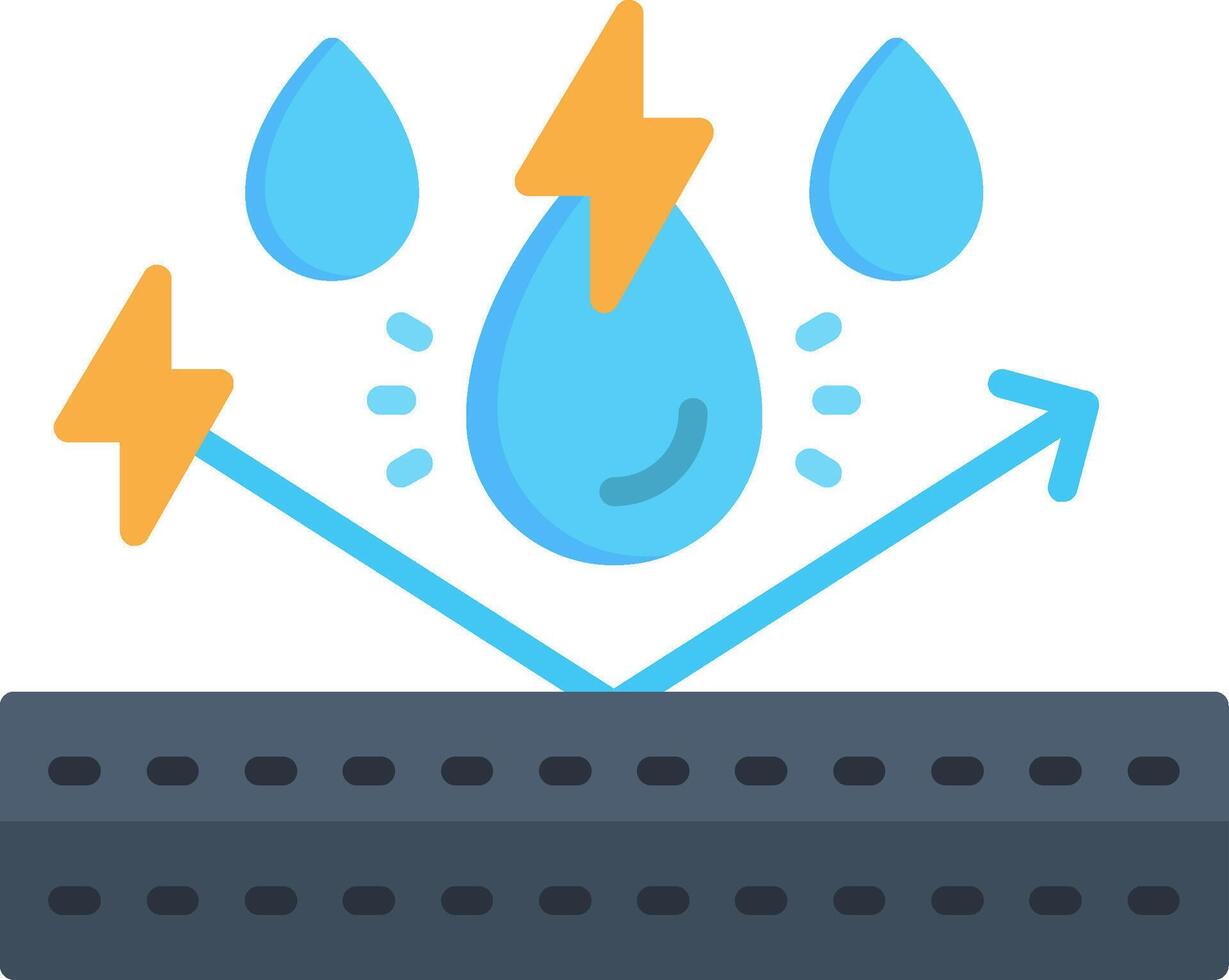 Water Resistant Flat Icon vector