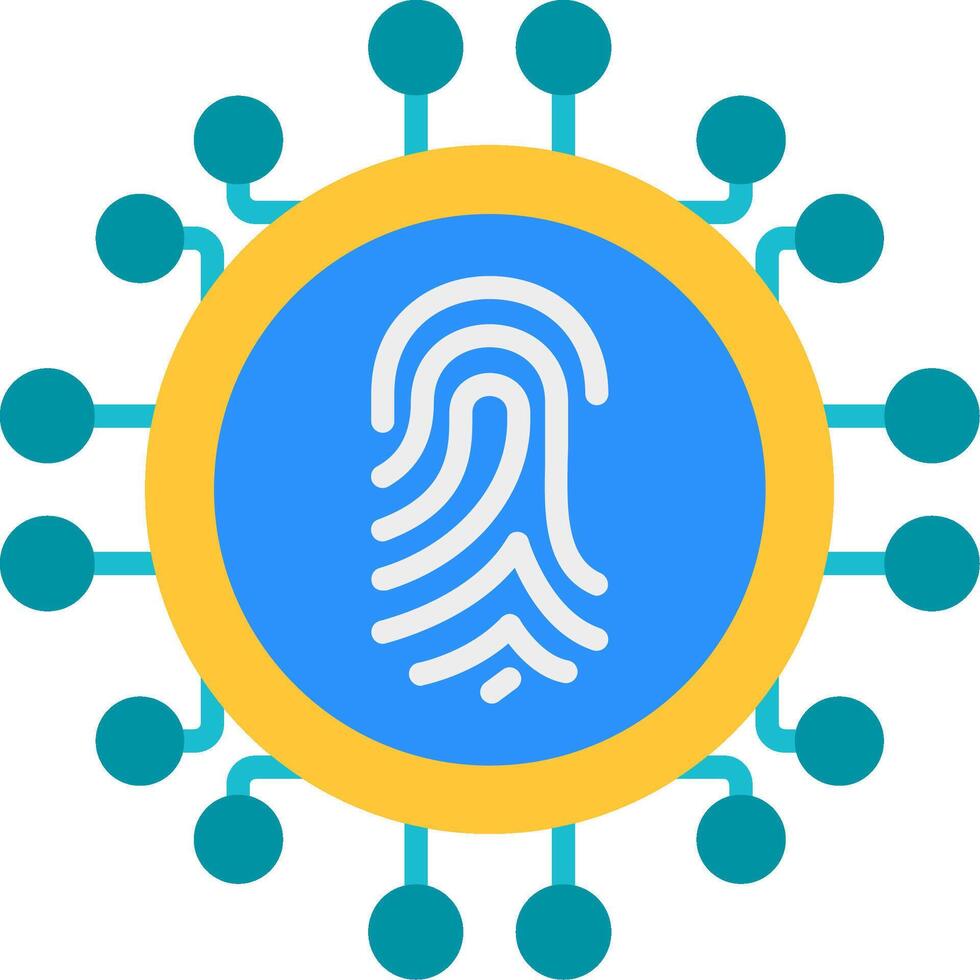 Biometrics Flat Icon vector