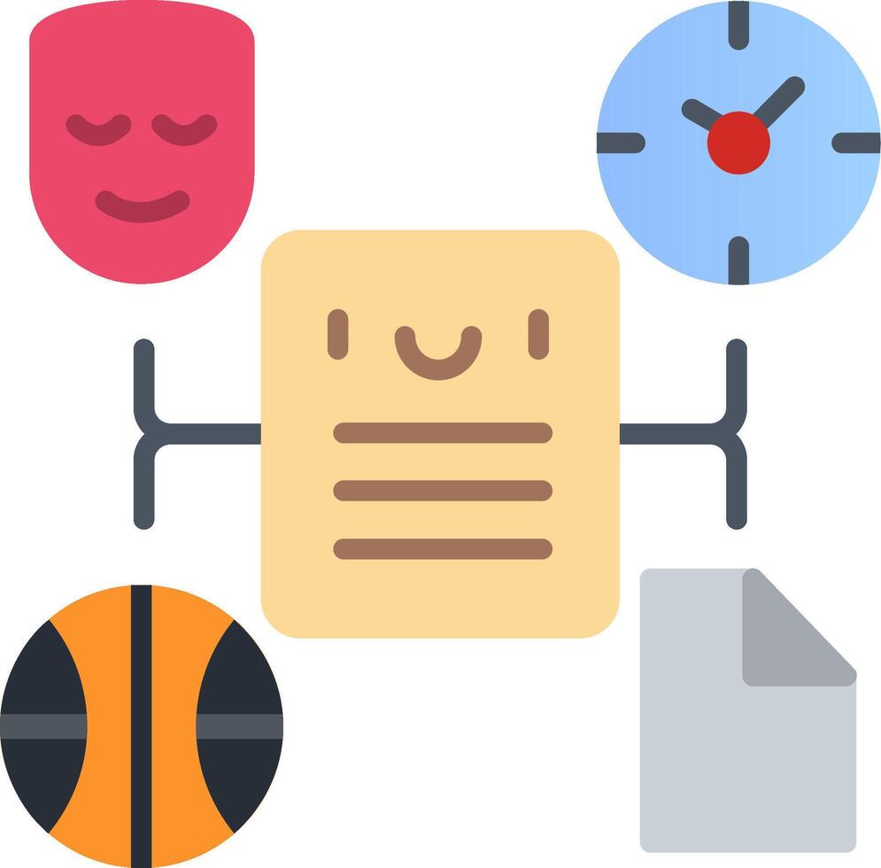 Extracurricular Activities Flat Icon vector