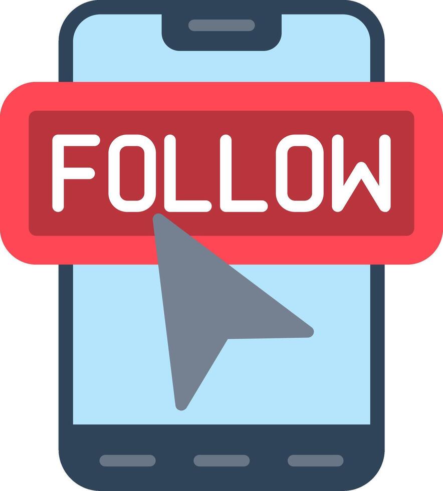 Follow Flat Icon vector