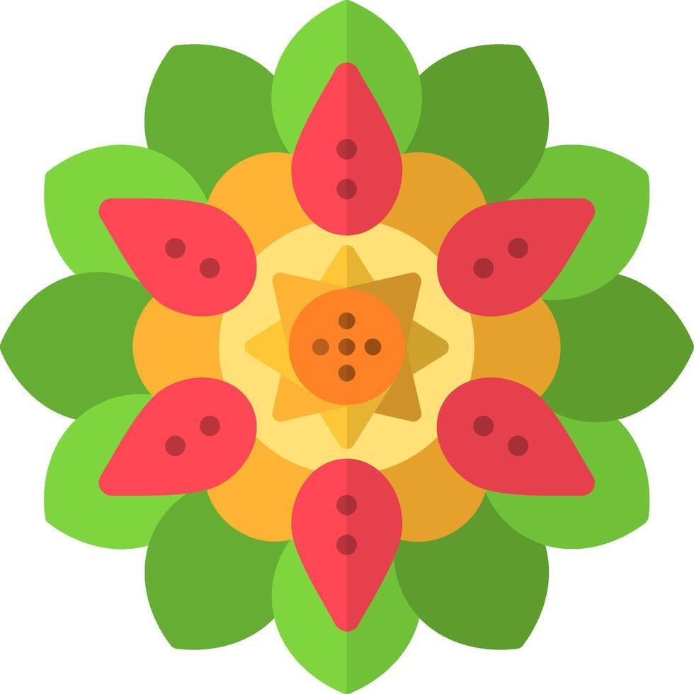 Mandala Flat Icon vector