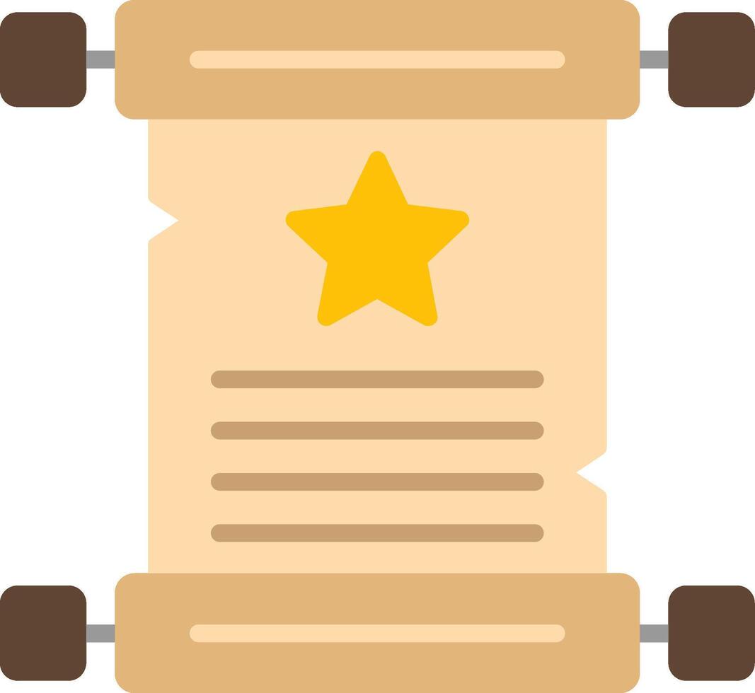 Parchment Flat Icon vector