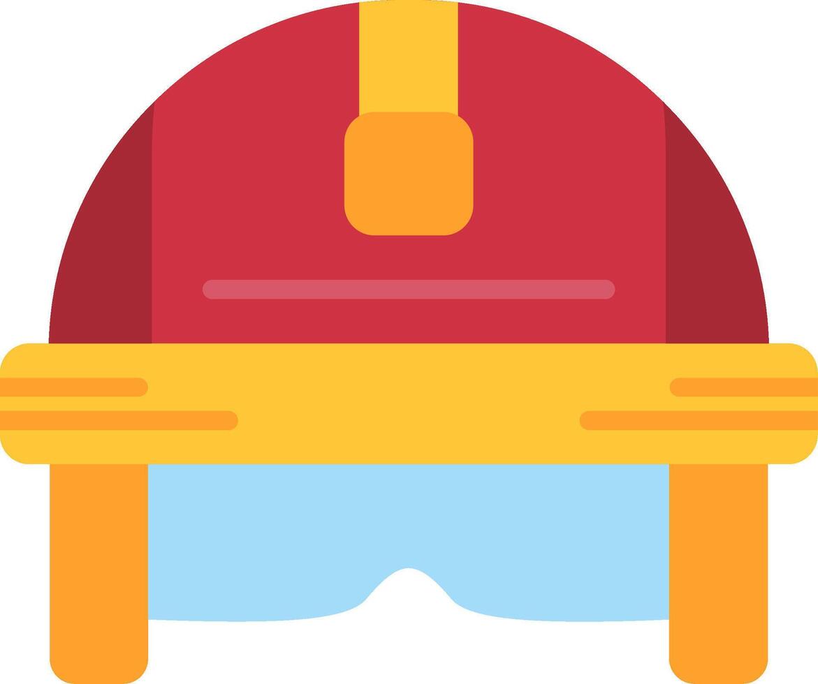 Firefighter Helmet Flat Icon vector