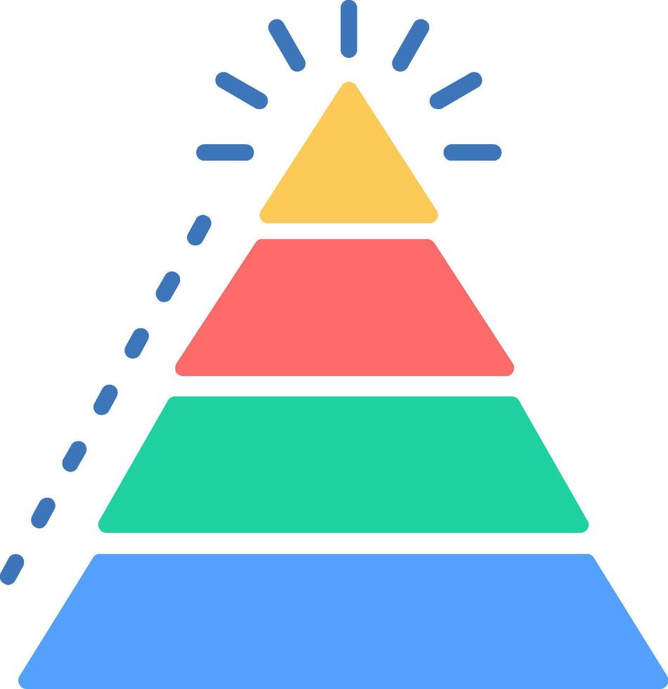 Pyramid Chart Flat Icon vector